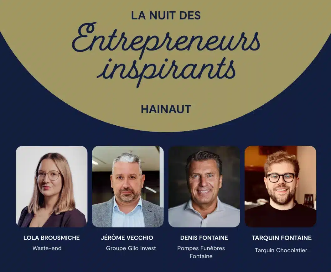 Affiche événement nuit entrepreneurs inspirants