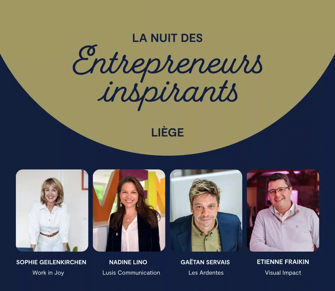 Affiche événement nuit entrepreneurs inspirants